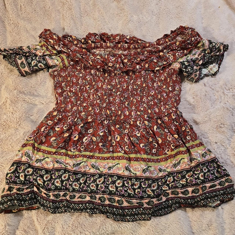 Maurices Multicolor Off-Shoulder Blouse